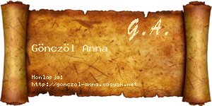 Gönczöl Anna névjegykártya